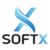 SoftX Logo (Black & Blue)